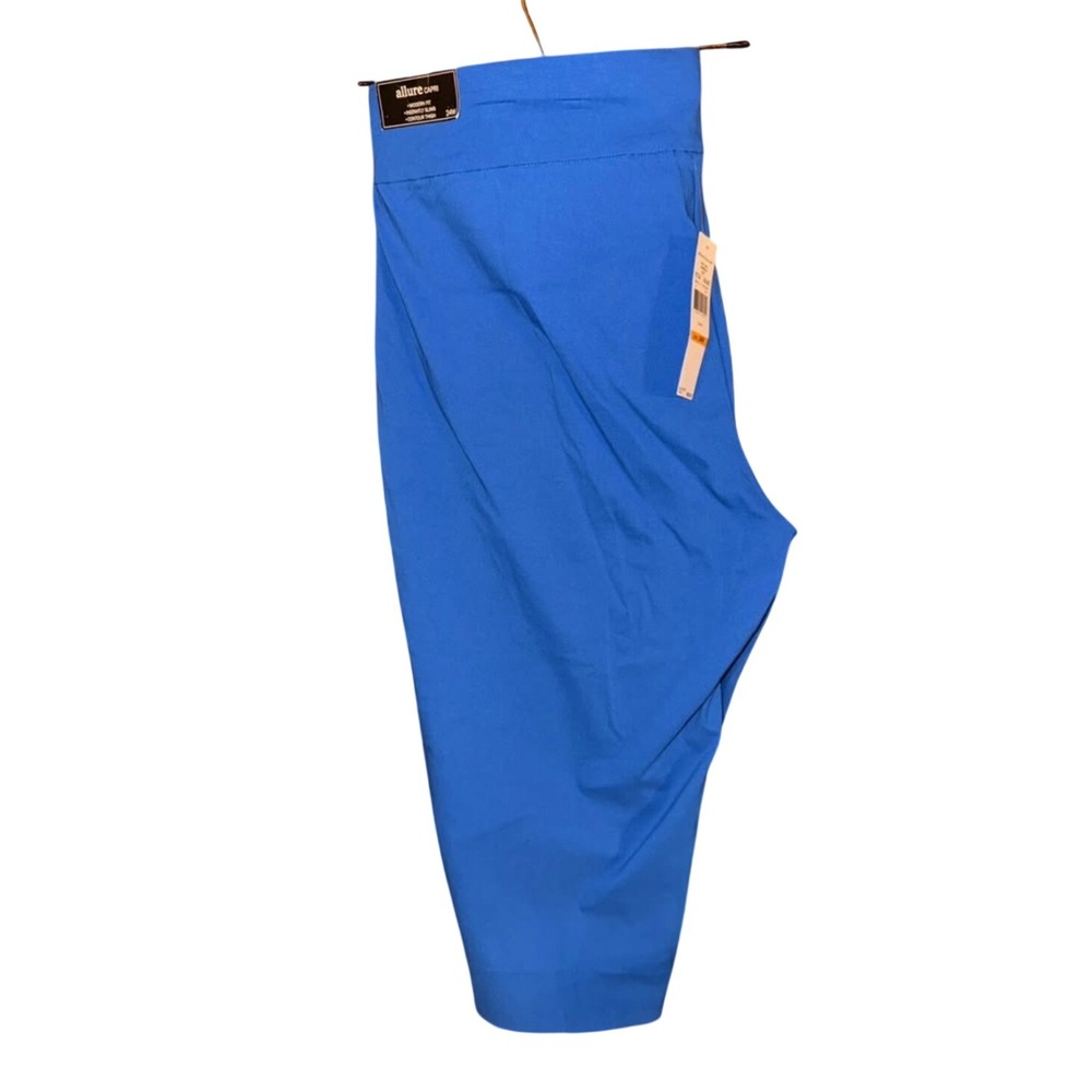 Alfred Dunner Capri Pants 24W Cobalt Blue Allure Modern Fit Slimming Stretch